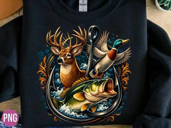 Download Outdoors Hunting Fishing Hook PNG SHIRT - Outdoors Collection