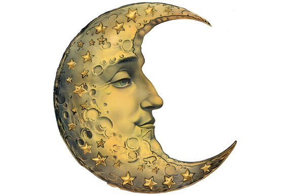 Download Golden Magic Moon PNG - Magic moon png Collection