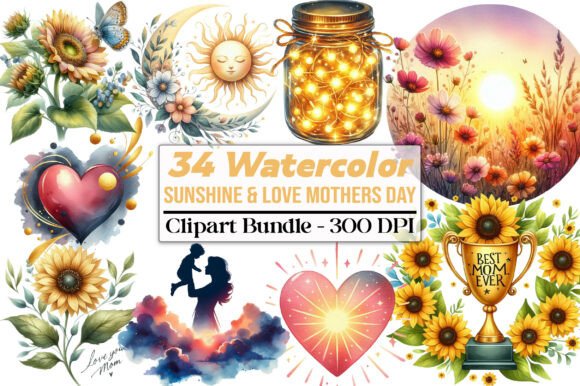 Download Sunshine &amp; Love Mothers Day Clipart - Mothers day clipart Collection